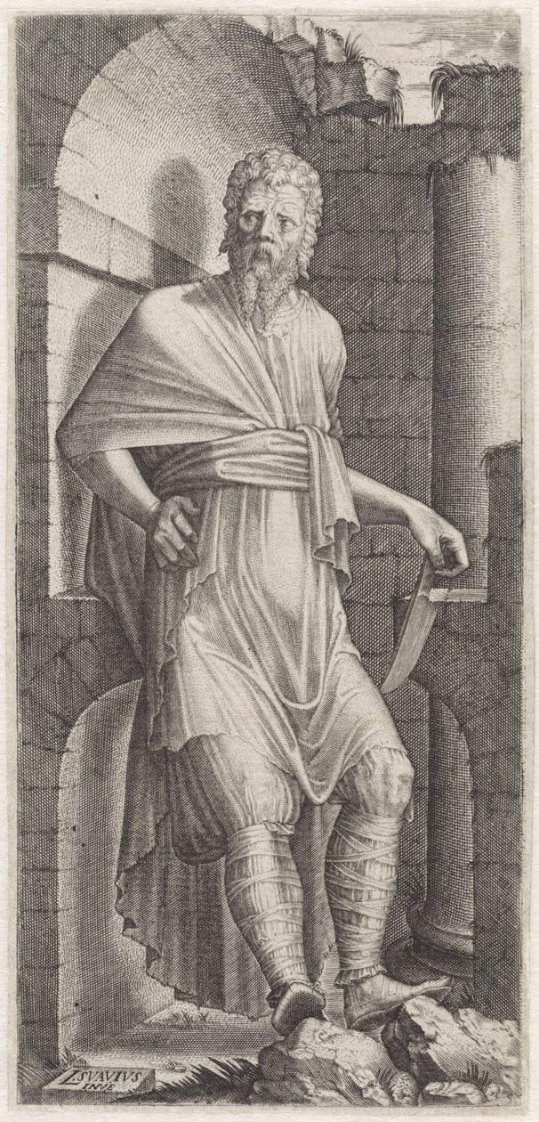 Apoštol Bartoloměj Kristus, dvanáct apoštolů a Pavel (název série) od Lambertus Suavius