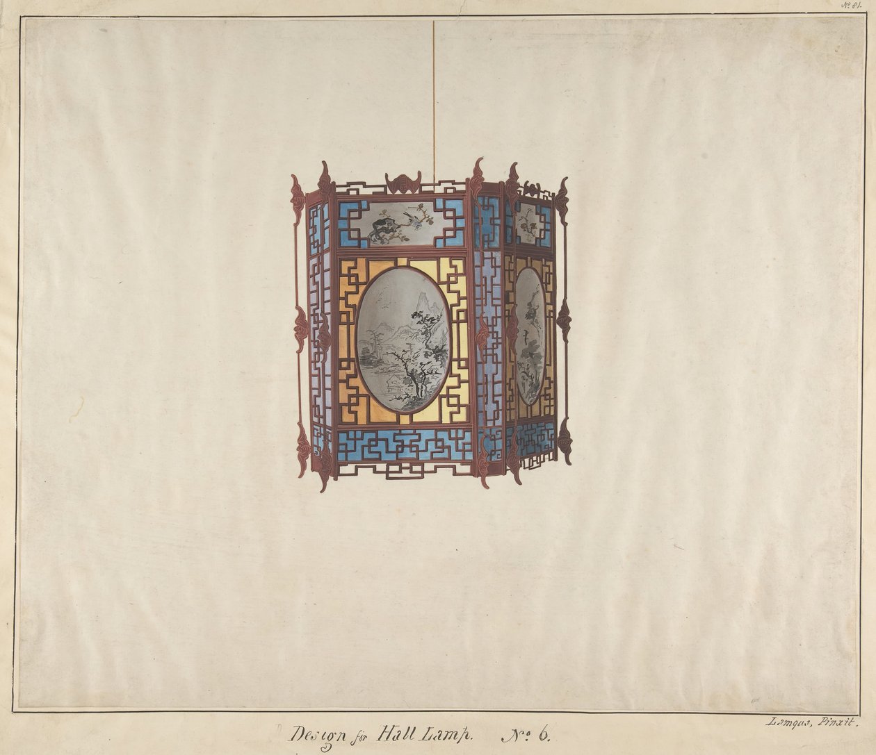 Design pro halovou lampu č.6, ca. 1845. od Lamqua
