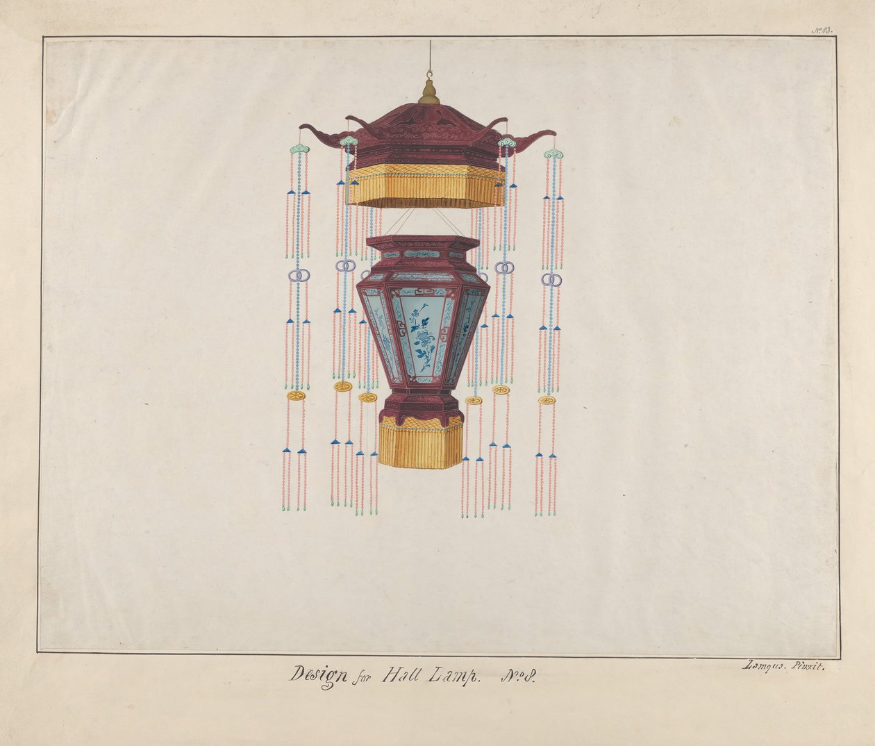 Design pro halovou lampu, ca. 1800-1810. od Lamqua