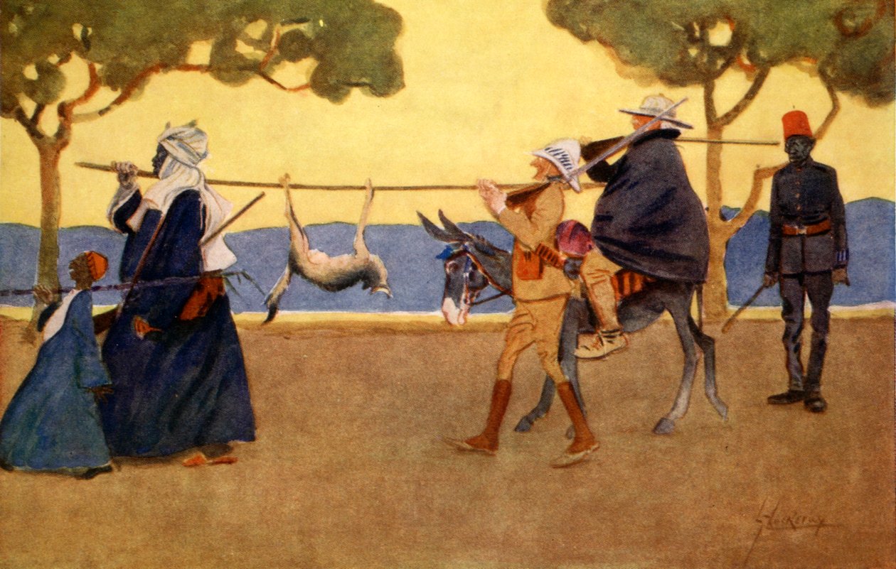 Lovci velké zvěře, z knihy "Světlá strana Egypta", 1908 od Lance Thackeray