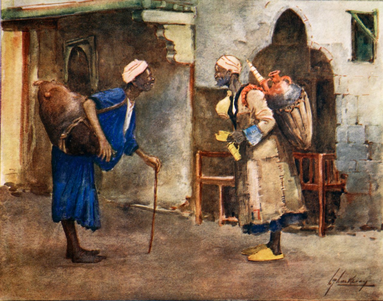Setkání vod, z „Světlé strany Egypta“, 1908 od Lance Thackeray