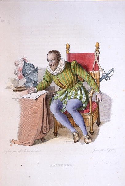 Portrét Francoise de Malherbe (1555-1628), ilustrace z 