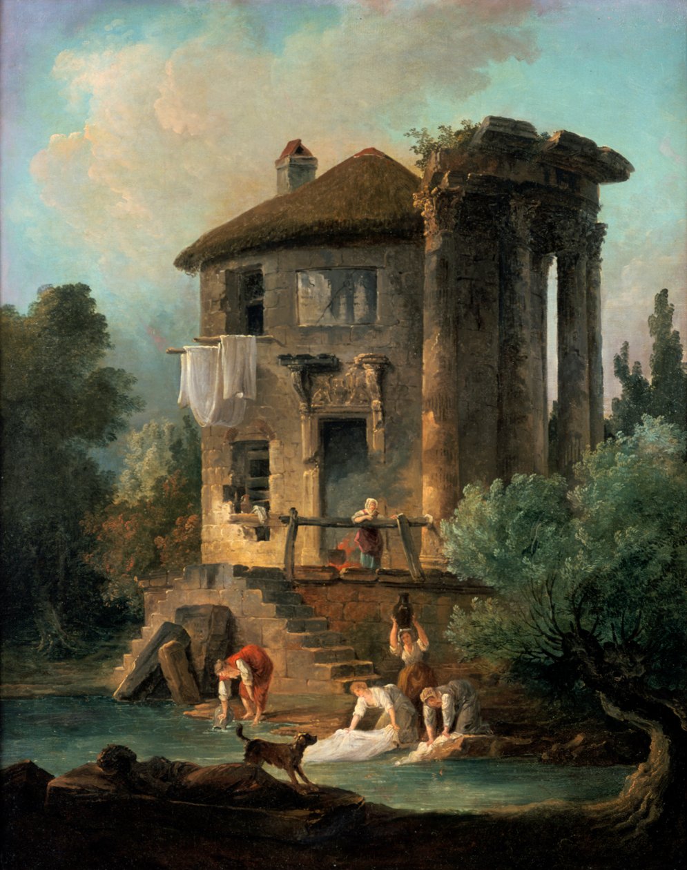 Chrám Vesty v Tivoli, Řím, 1831 od Lancelot Théodore Turpin de Crissé de Crissé