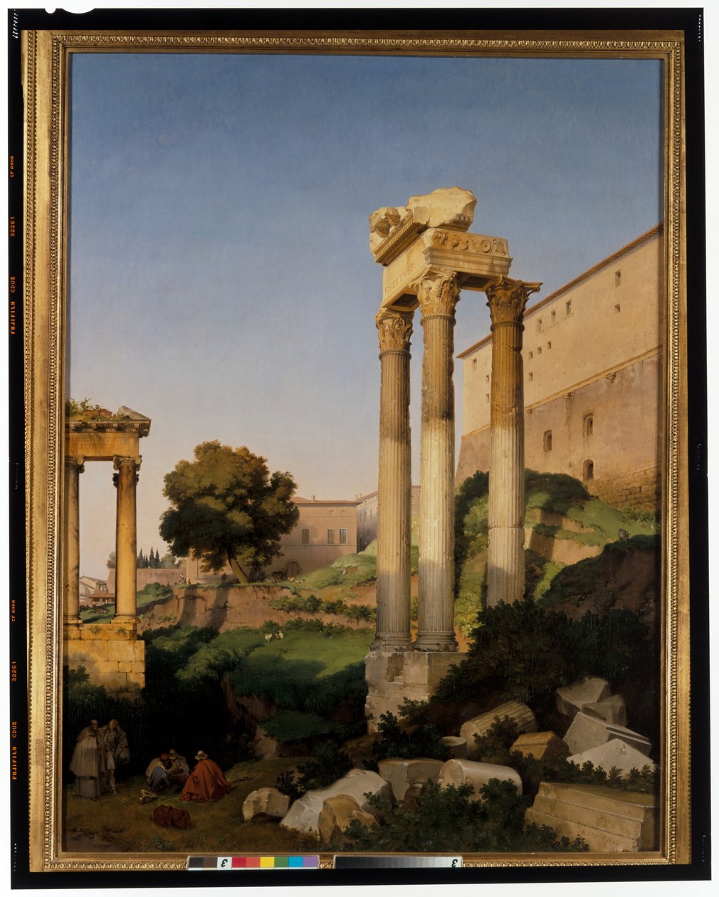Pohled na Forum Romanum s chrámy Vespasianus a Saturn od Lancelot Théodore Turpin de Crissé de Crissé