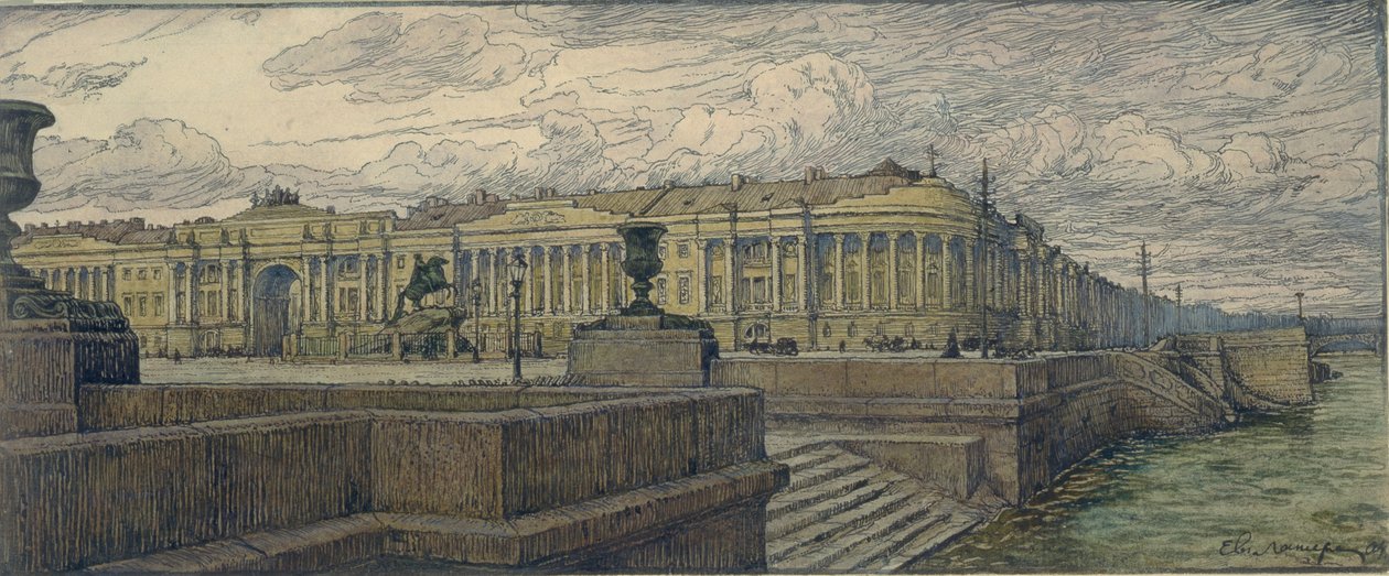 Senátní náměstí v Petrohradě, 1904 od Lanceray