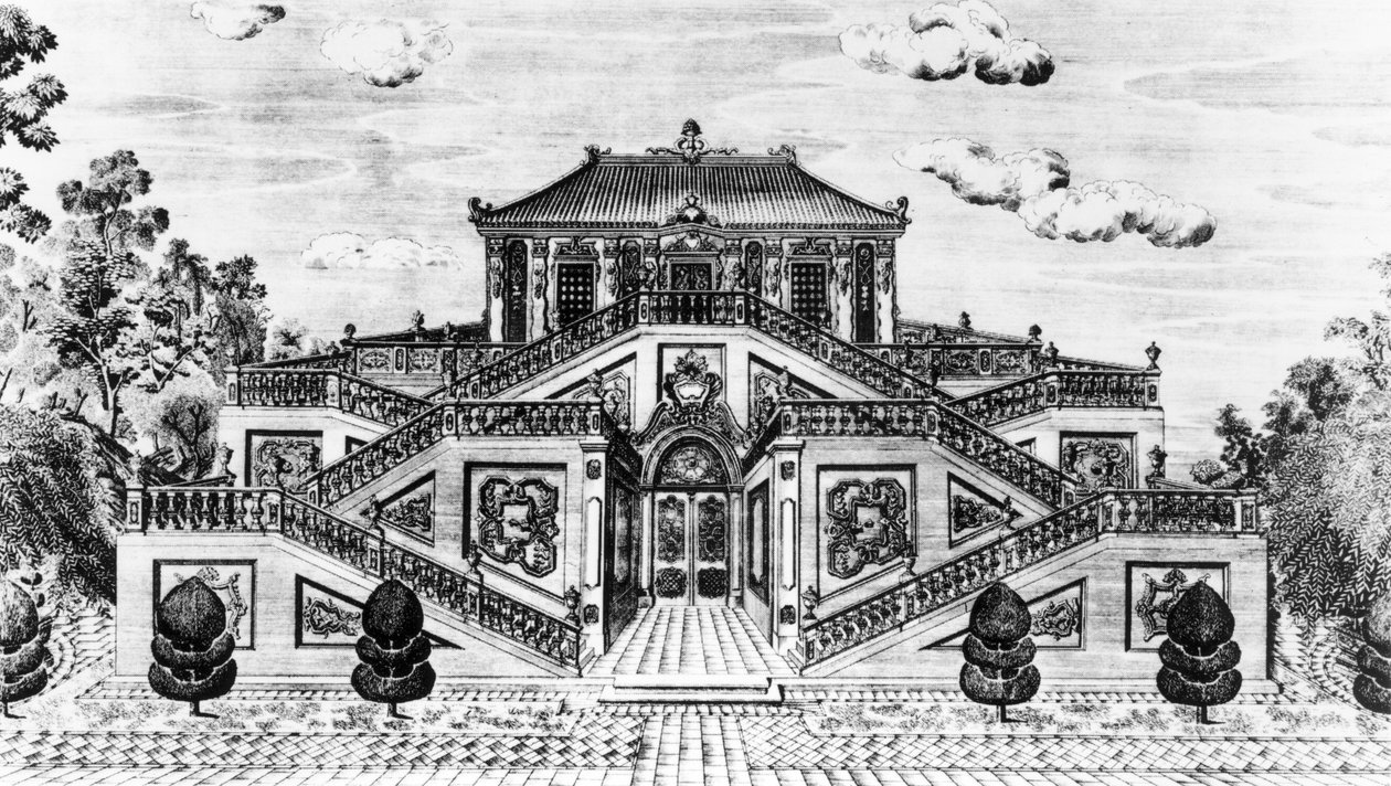 Východní strana Paláce klidu moře, zahrady Yuan Ming Yuan, Peking, 1783-86 (viz také 173898) od Lang Shining