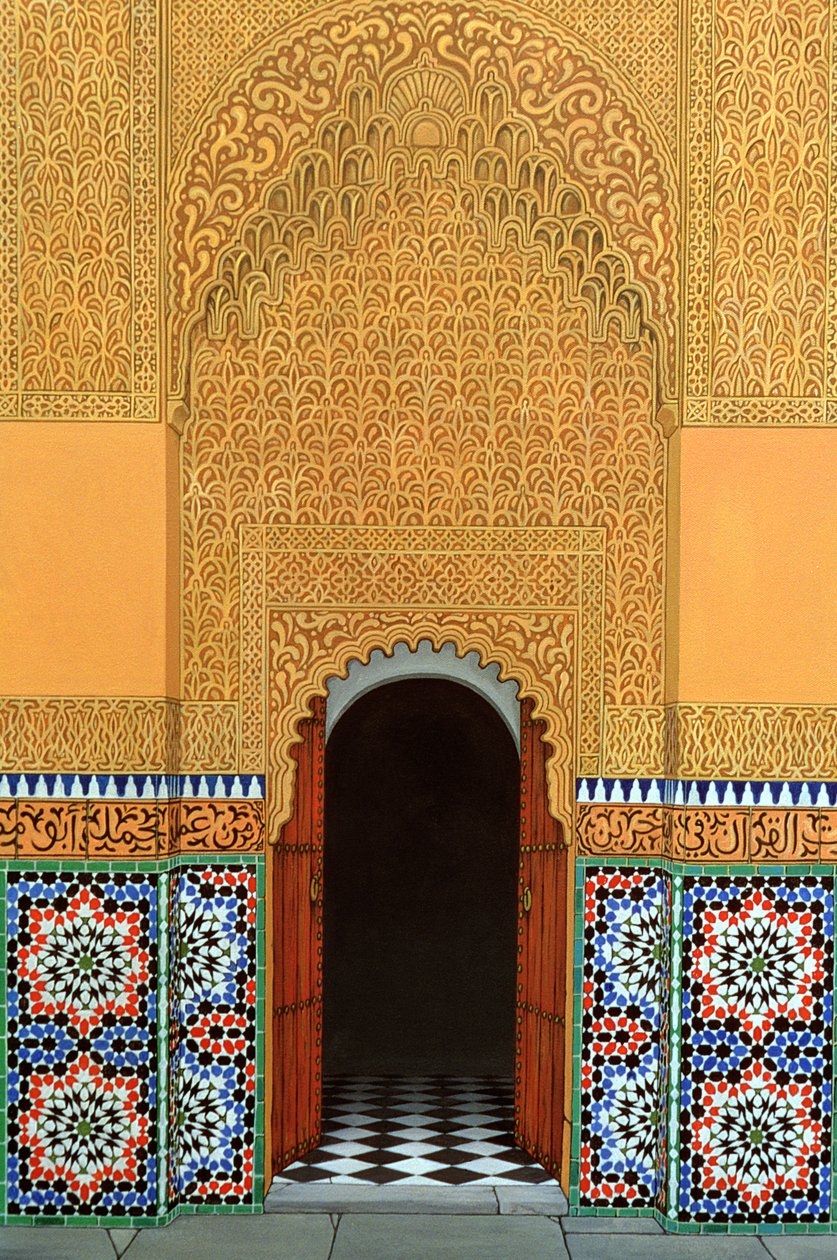 Door, Marrakech, 1998 (akryl na plátně) od Larry Smart