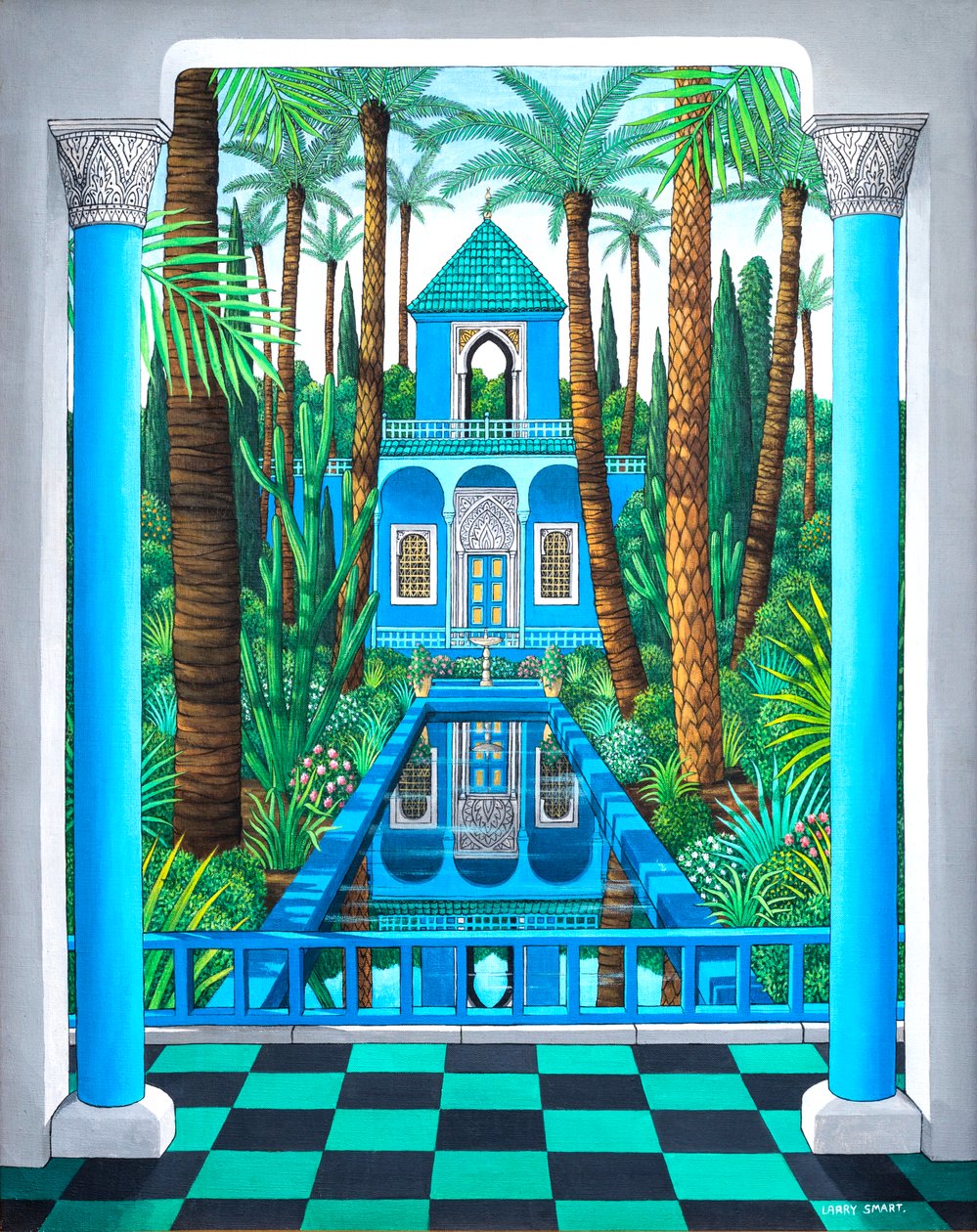 Marjorelle Reflections, 1998 (akryl) od Larry Smart