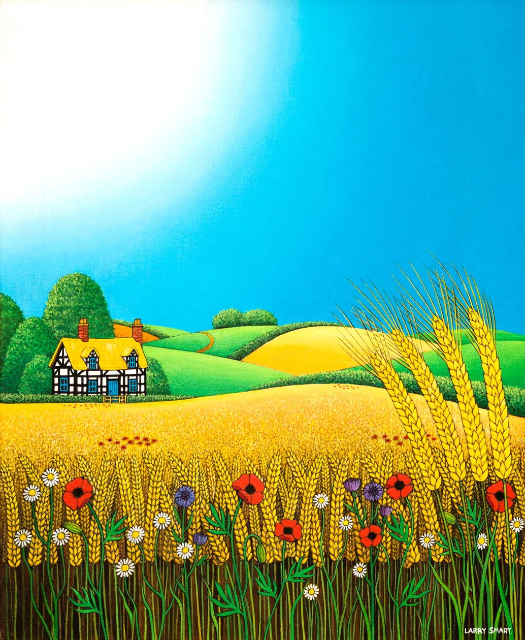 Sussex Wheatfields, 1995 od Larry Smart