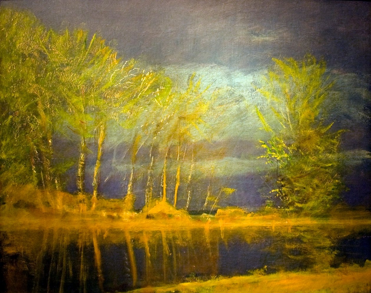 Aprilisi jedle jarní bouře Angličtina: Lights_in_April_Spring_Stormn od Laszlo Mednyanszky