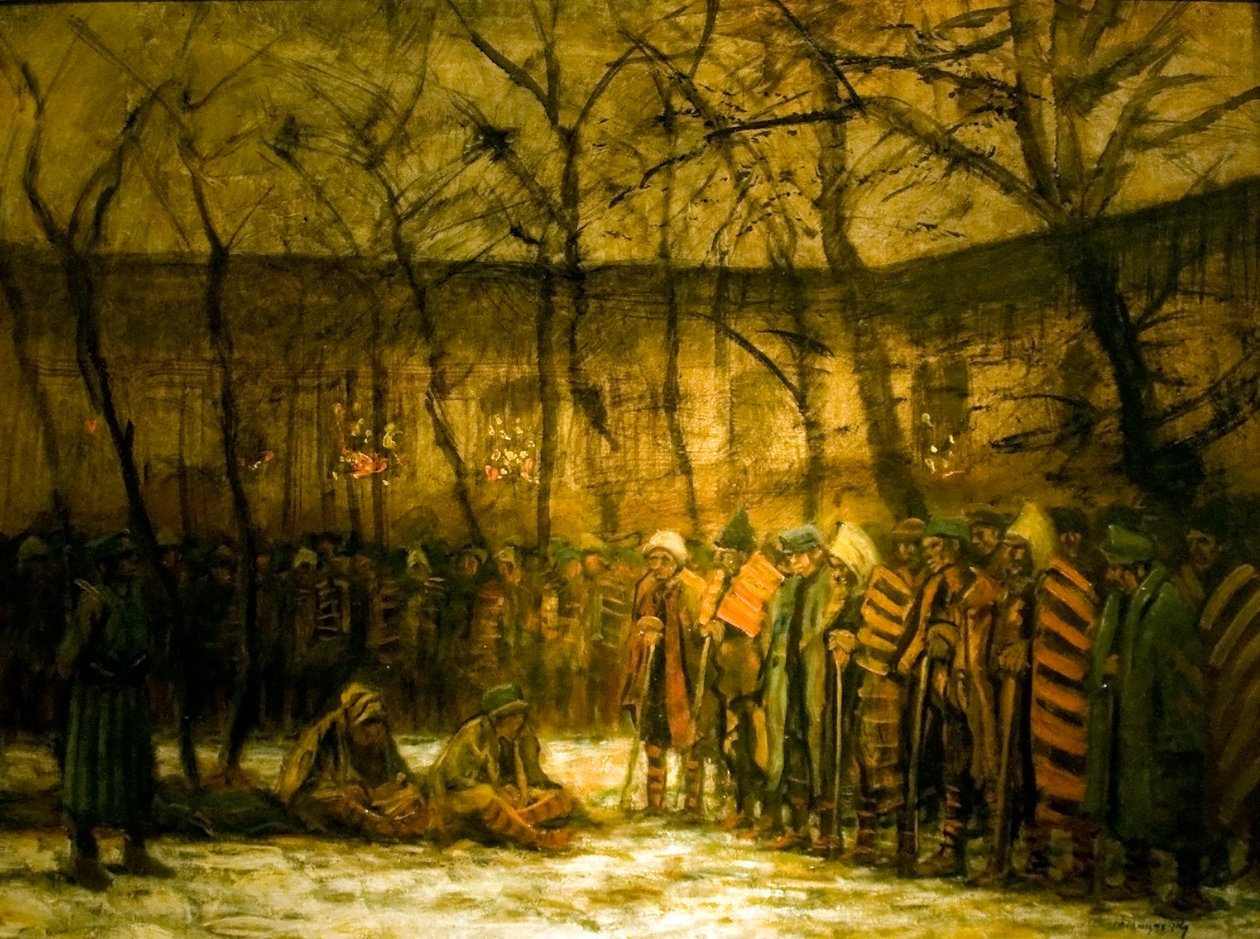 Váleční zajatci o Vánocích Angličtina: Christmas_of_the_Prisoners_of_Warn od Laszlo Mednyanszky