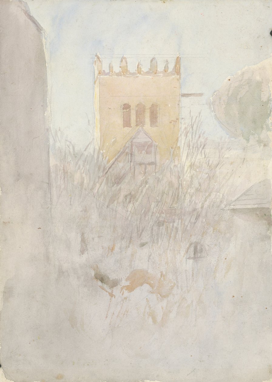 Belfry in Strážky II., 1890-1910 od Laszlo Mednyanszky