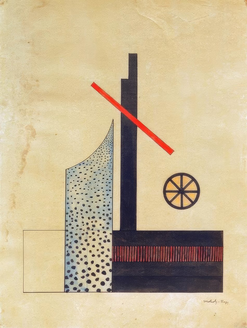Složení s kolečkem od Laszlo Moholy Nagy