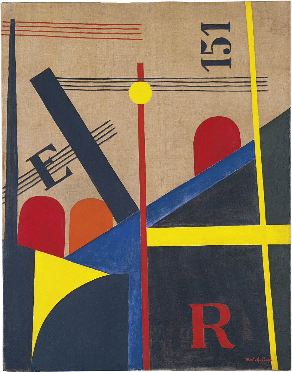 Velký železniční obraz, 1920 od Laszlo Moholy Nagy