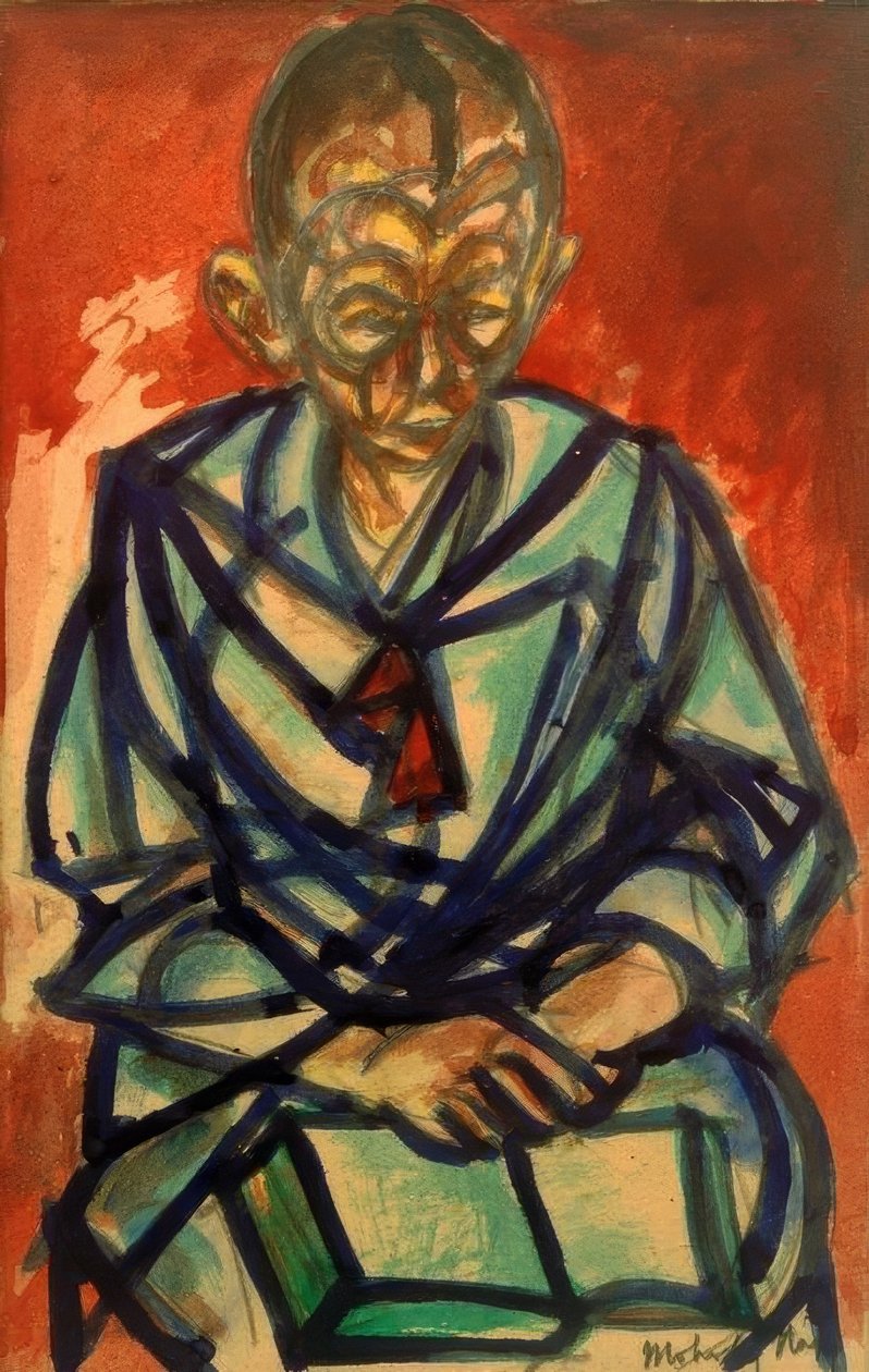 Bez názvu (námořník Miklós, čte knihu) od Laszlo Moholy Nagy