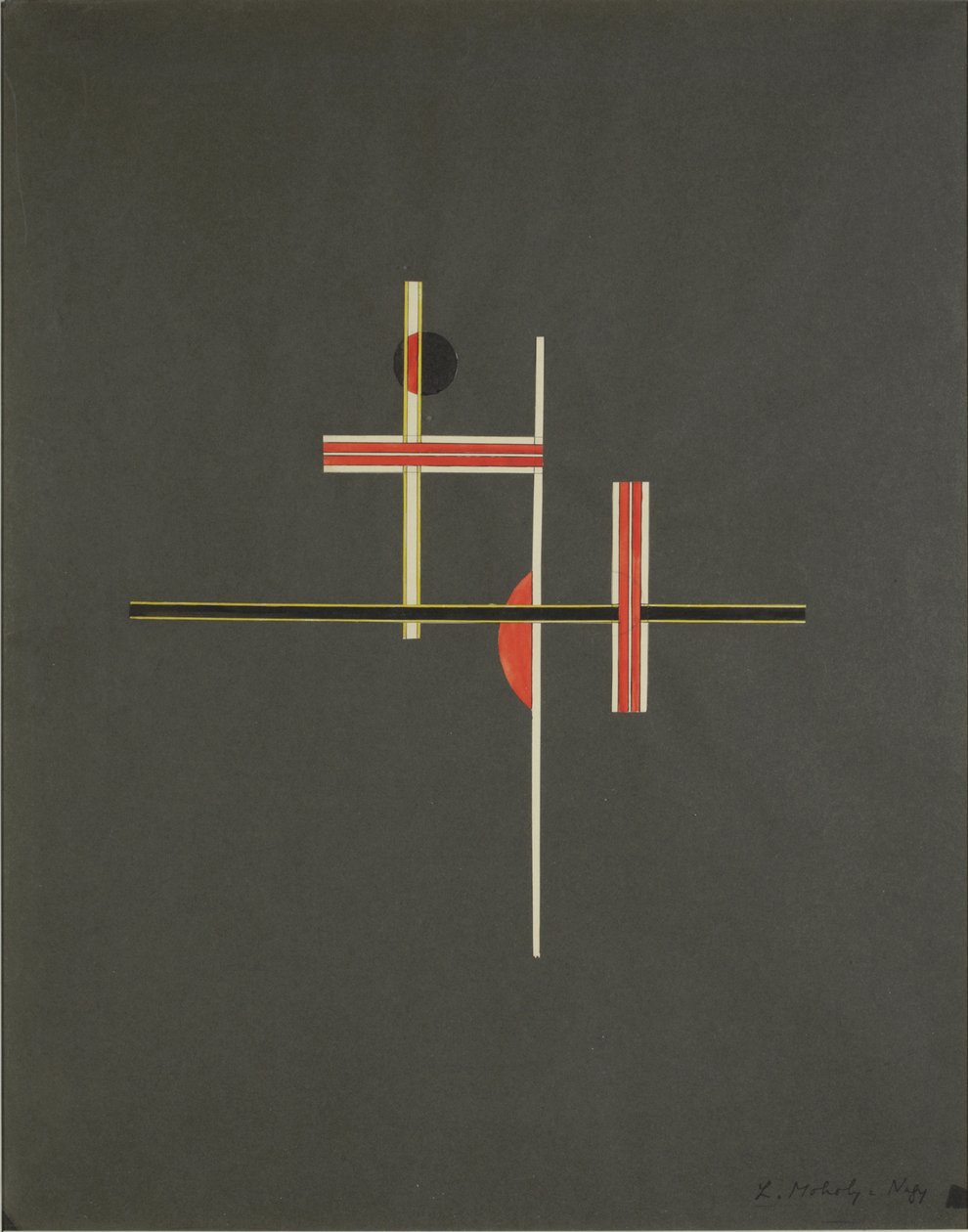 Vyvážení červené a černé, 1922 od Laszlo Moholy Nagy