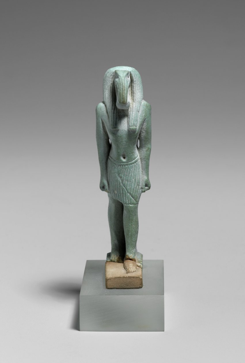 Postava boha Thovta, 664-332 př. n. l. (glazovaná fajáns) od Late Period Egyptian