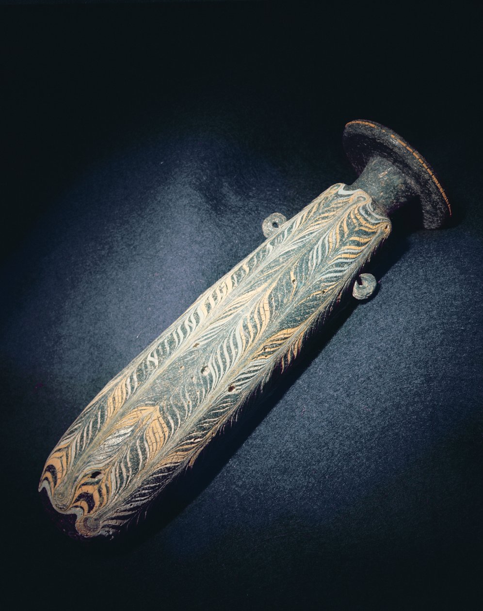 Vonná láhev, 5. století př. n. l. (zelené neprůhledné sklo) od Late Period Egyptian