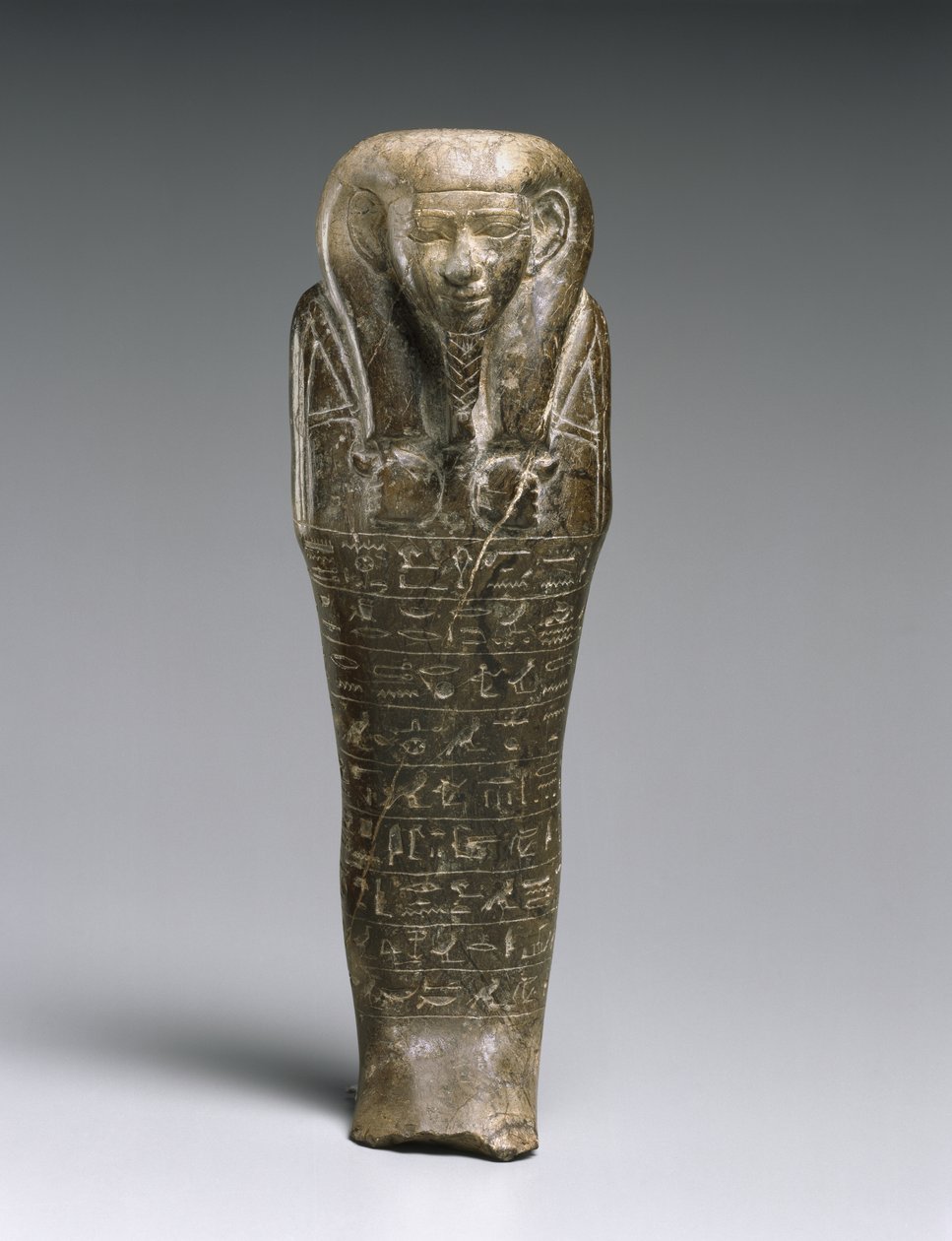 Shawabti hraběte z Théb, Montuemhat, z Asasifu, Egypt (steatit) od Late Period Egyptian