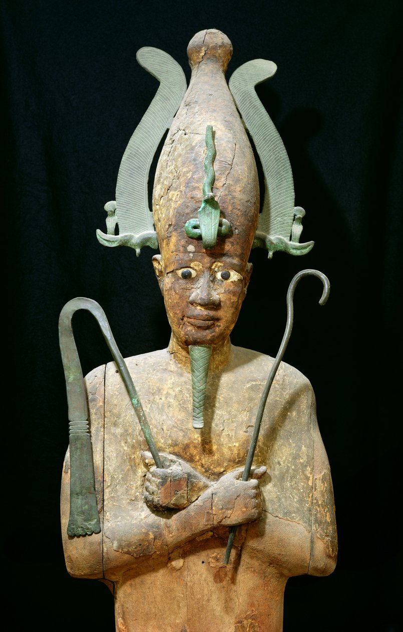 Socha kultu Osiris (malované dřevo) od Late Period Egyptian