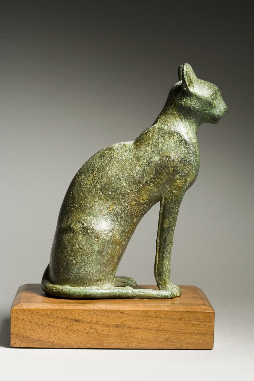 Kočka, pozdní dynastické období, 664-332 př.nl (bronz) od Late Period Egyptian