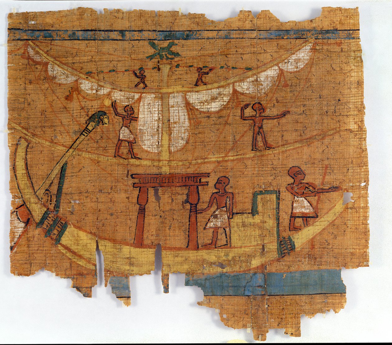 Nalodění na řeku (papyrus) od Late Period Egyptian