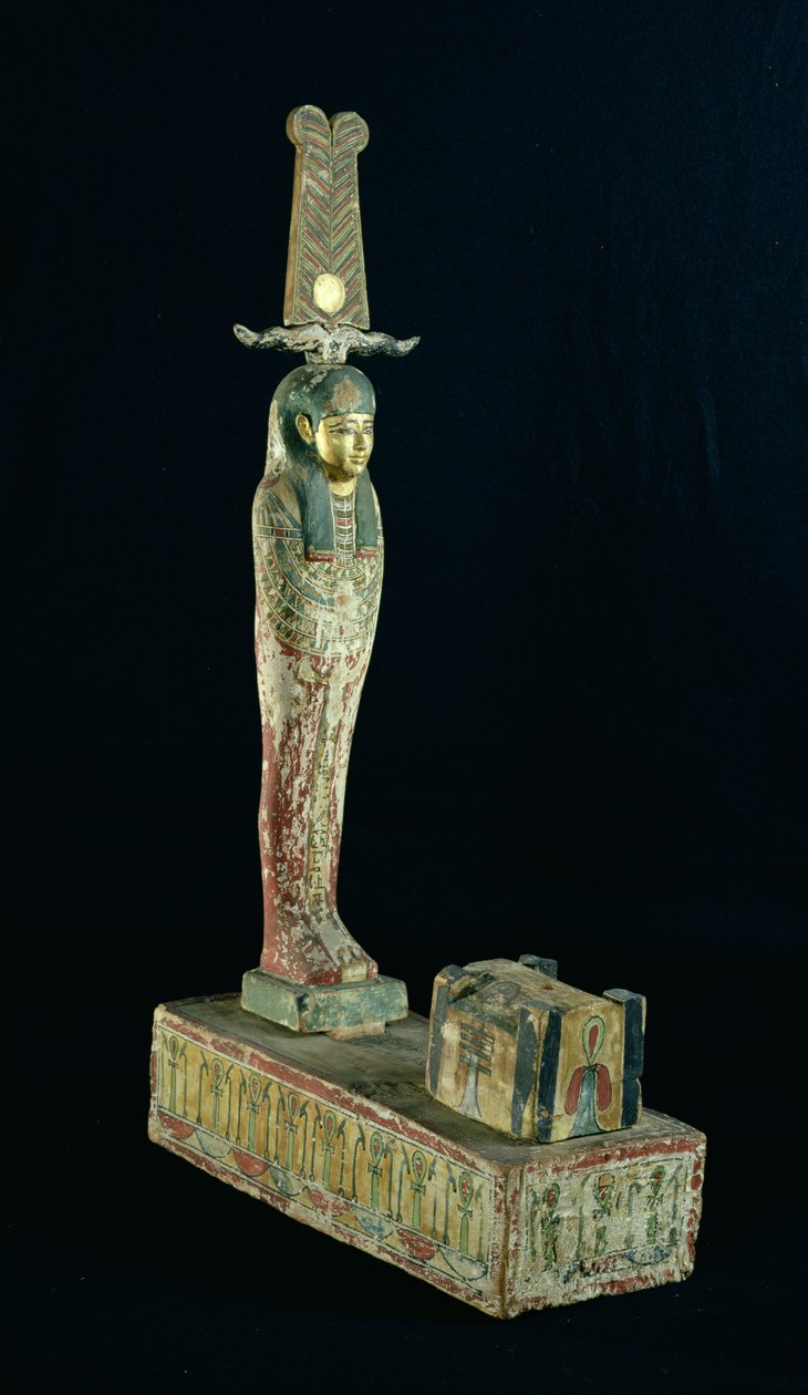 Pohřební soška Ptah-Sokar-Osiris (malované dřevo) od Late Period Egyptian