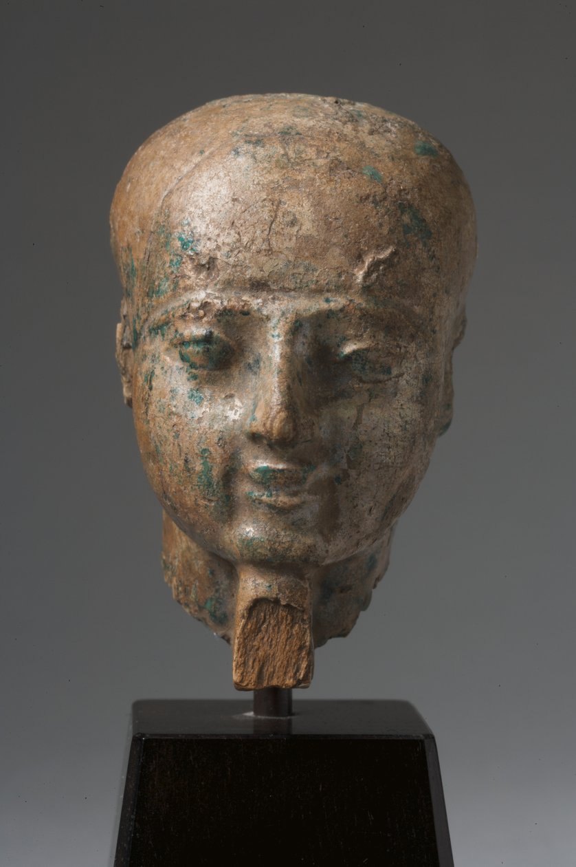 Head of Ptah (glazovaný steatit) (viz také 325628) od Late Period Egyptian
