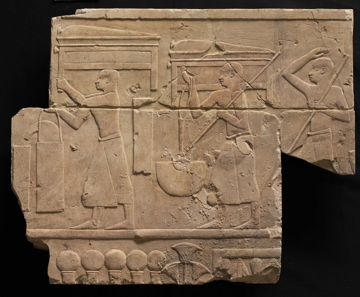 Muži nesoucí vybavení hrobky, 667-647 př.nl od Late Period Egyptian