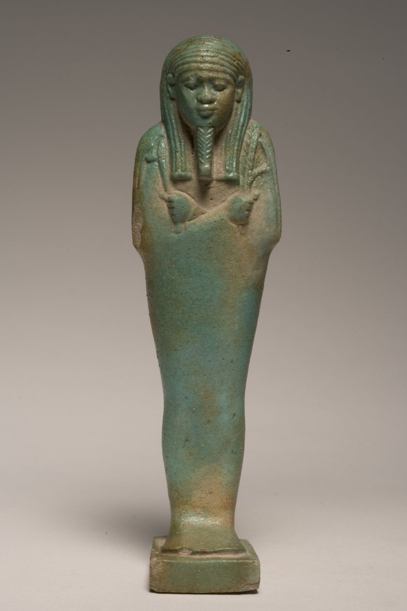 Figurka Shabti pro Padineith (fajáns) (viz také 247997) od Late Period Egyptian