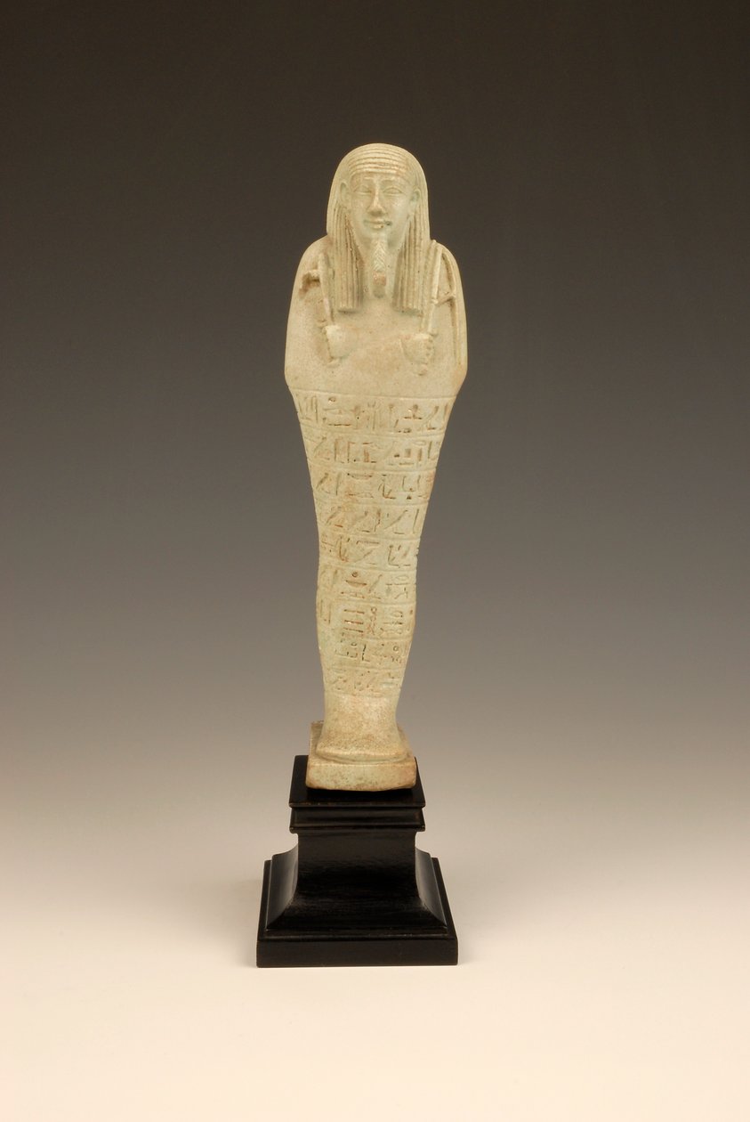 Shabti z Imhotepu, 380-342 př.nl (fajáns a zelená glazura) od Late Period Egyptian