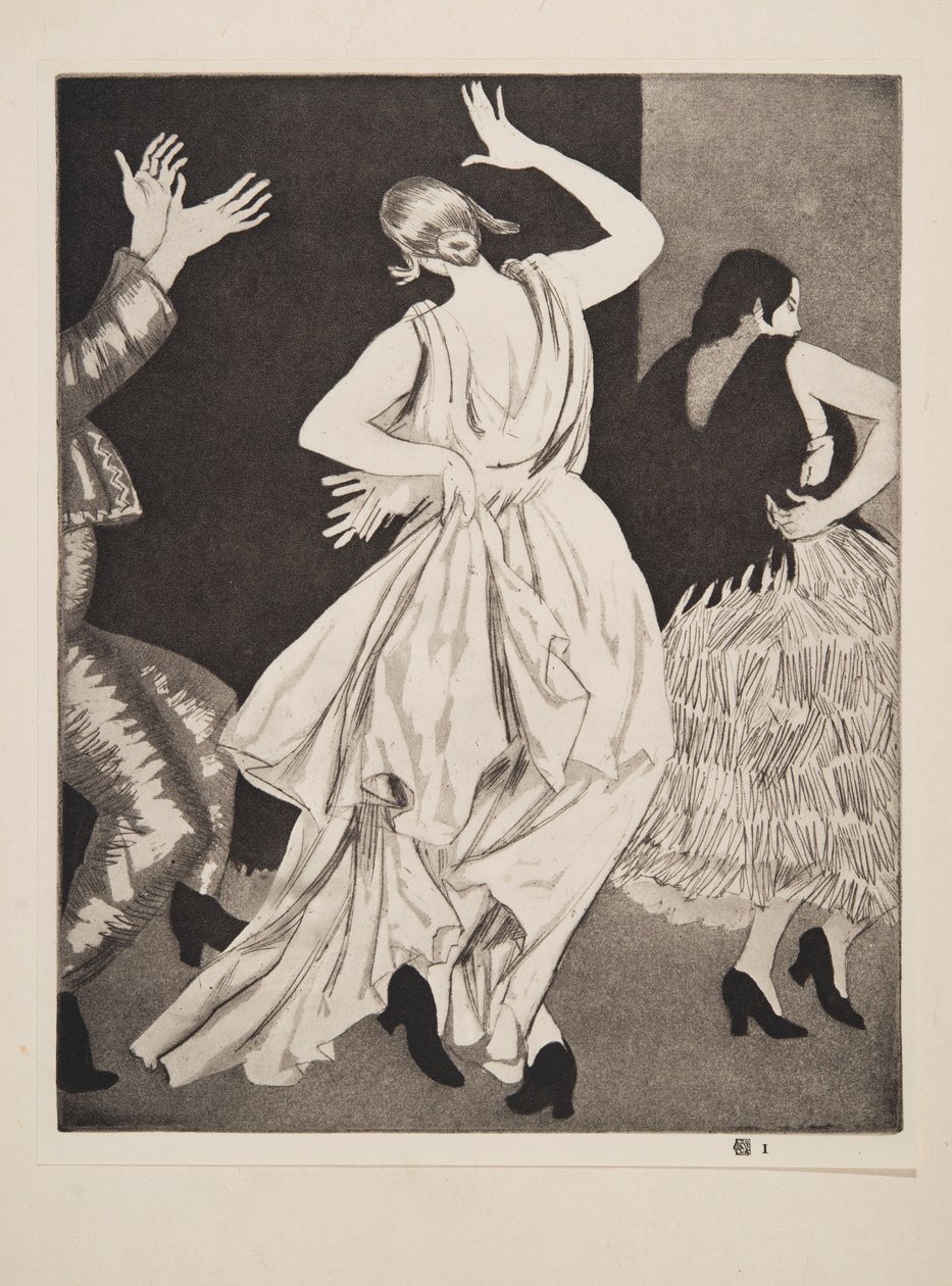 Španělská tanečnice č. 1, hospoda. 1923. od Laura Knight