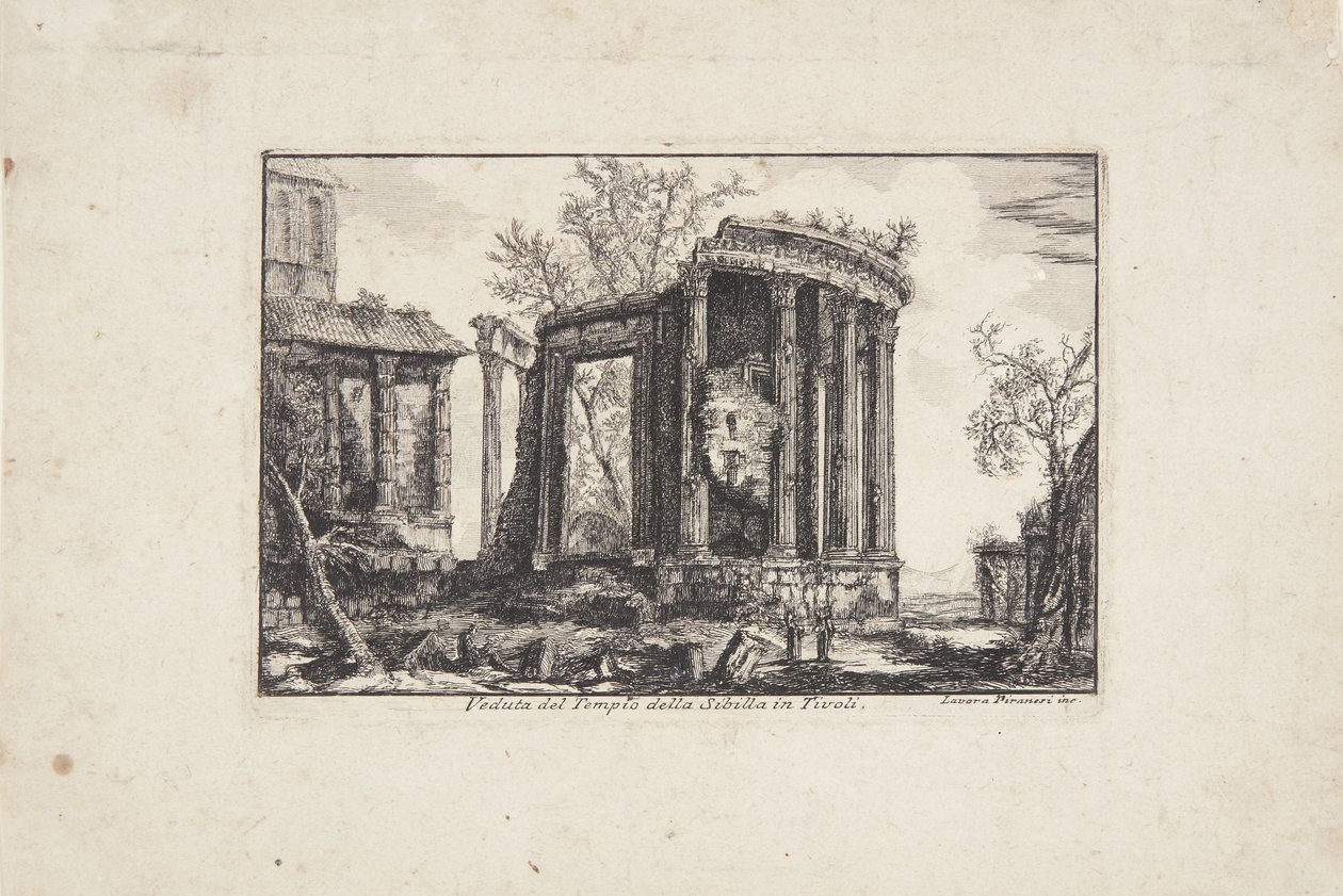Chrám Sibyly v Tivoli od Laura Piranesi