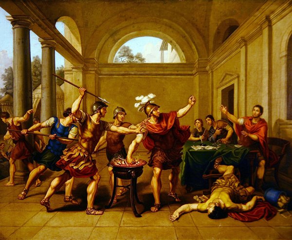 Mucius Scaevola, před rokem 1802 od Laurent Pecheux