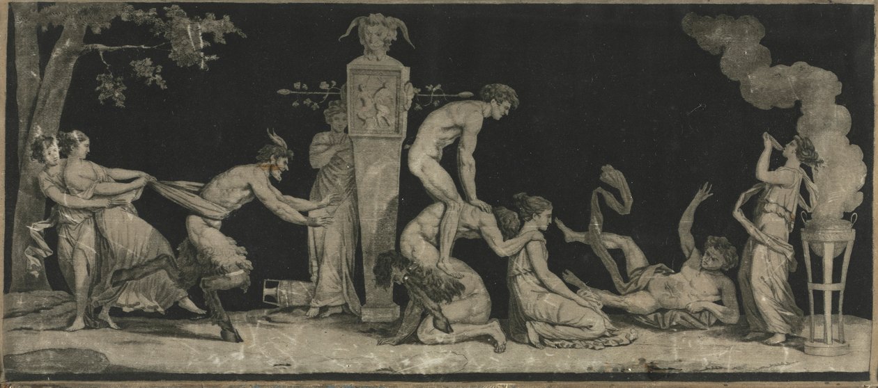 Bacchanal, The Game of Leap Frog, c. 1785. od Laurent Guyot