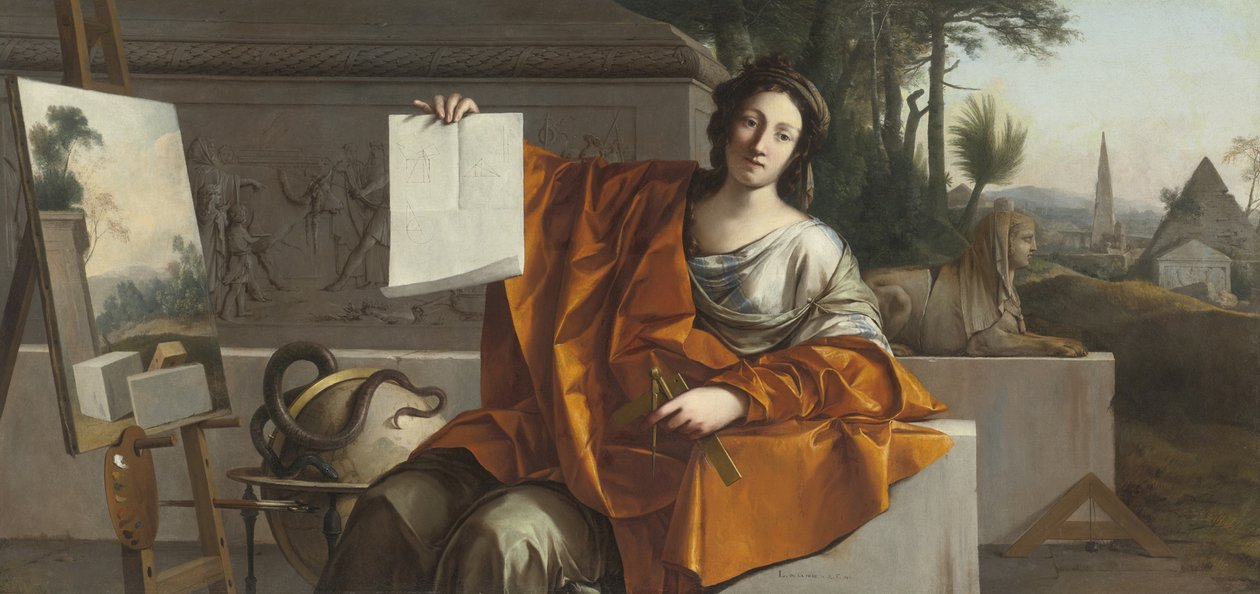 Alegorie geometrie, 1649 od Laurent La Hyre de
