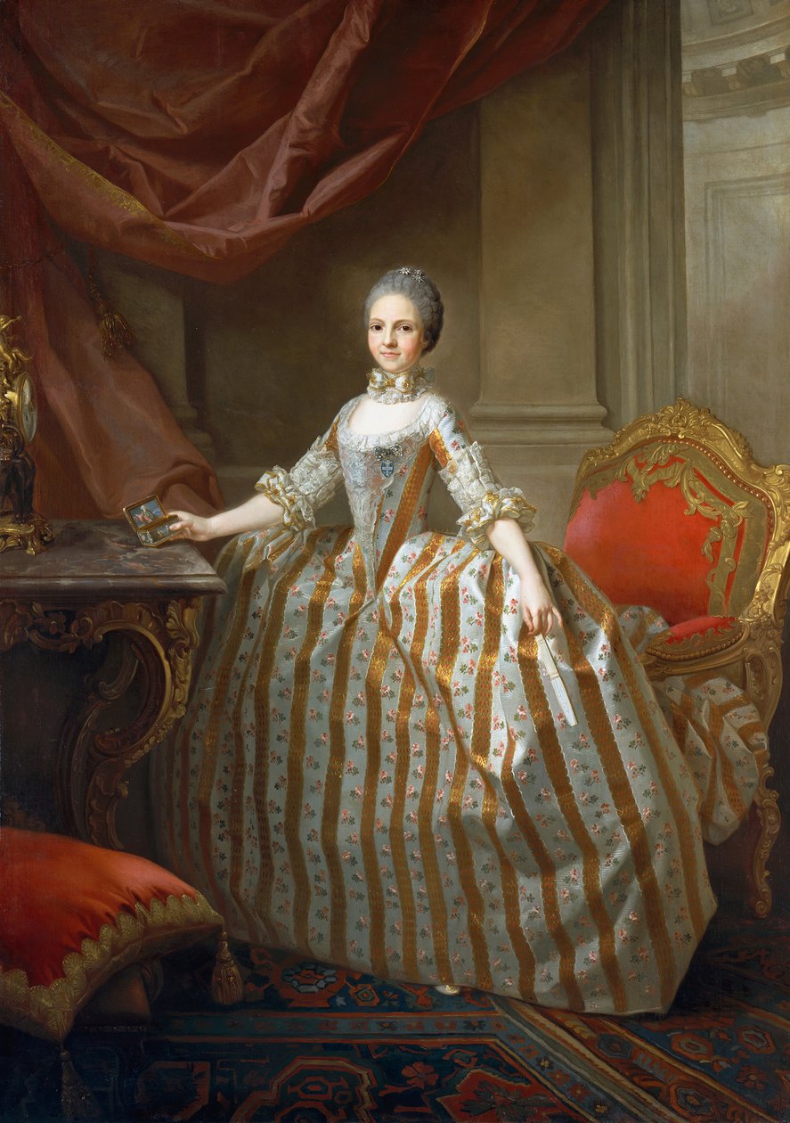 Maria Luisa Parma 1751-1819, pozdější královna Španělska, 1765. od Laurent Pecheux