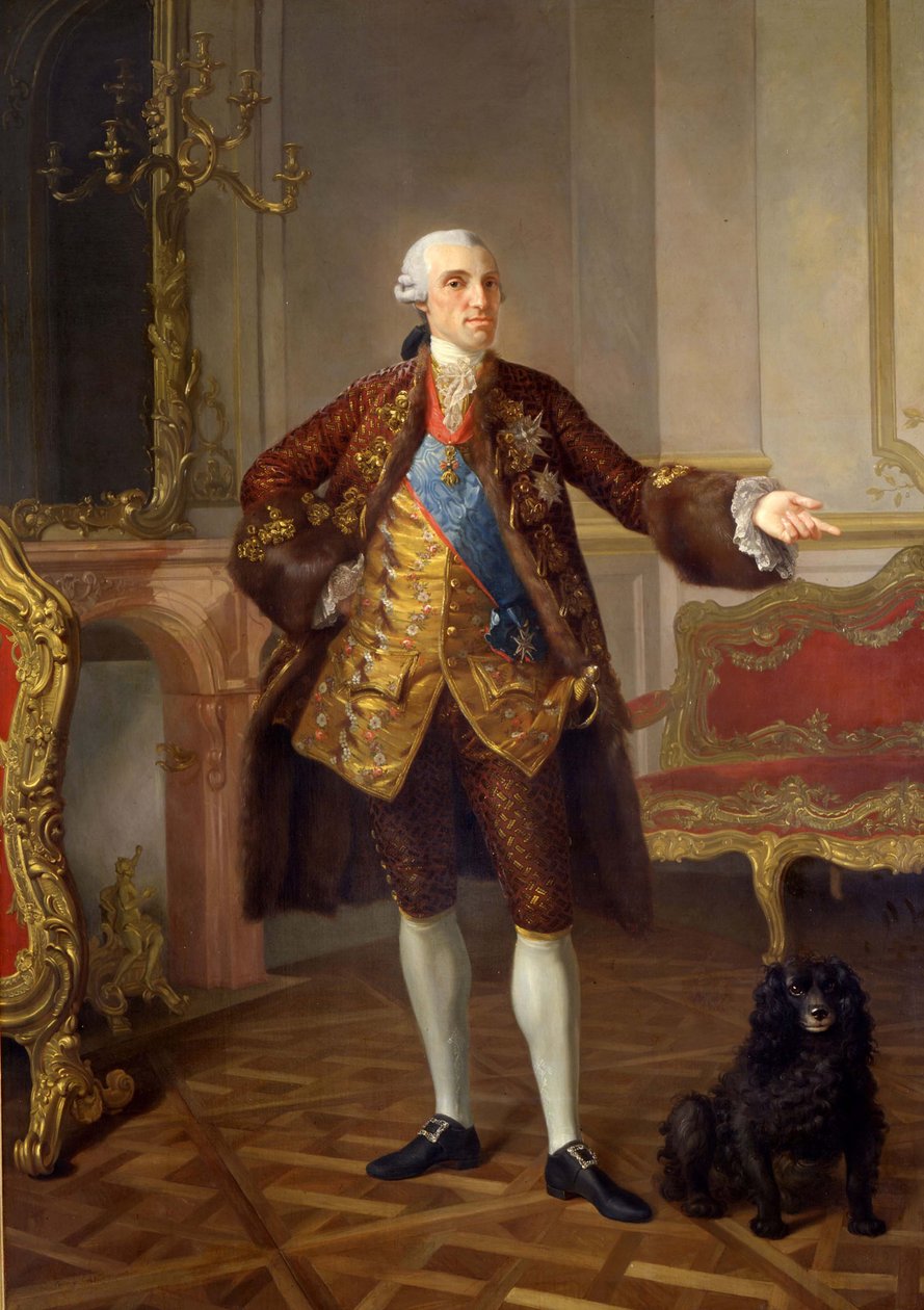 Portrét Filipa I. 1720-1765, vévoda z Parmy, 1765 od Laurent Pecheux