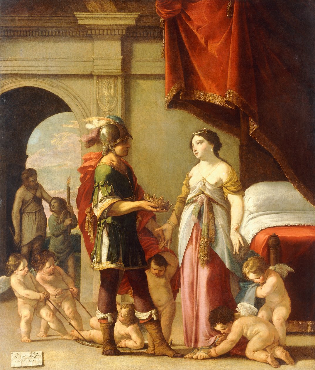 Alexander a Roxana, 1635 od Laurent de la Hyre