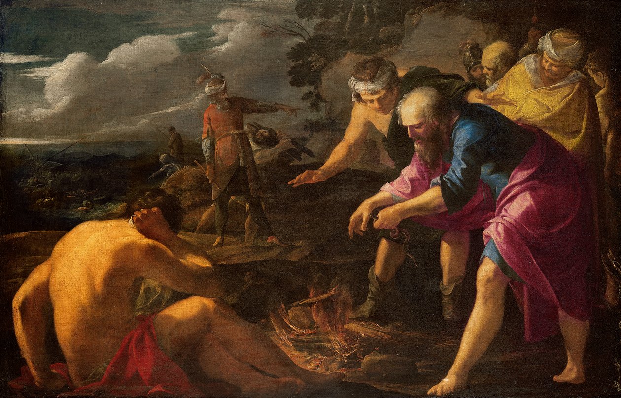 Saint Paul ztroskotal na Maltě od Laurent de la Hyre
