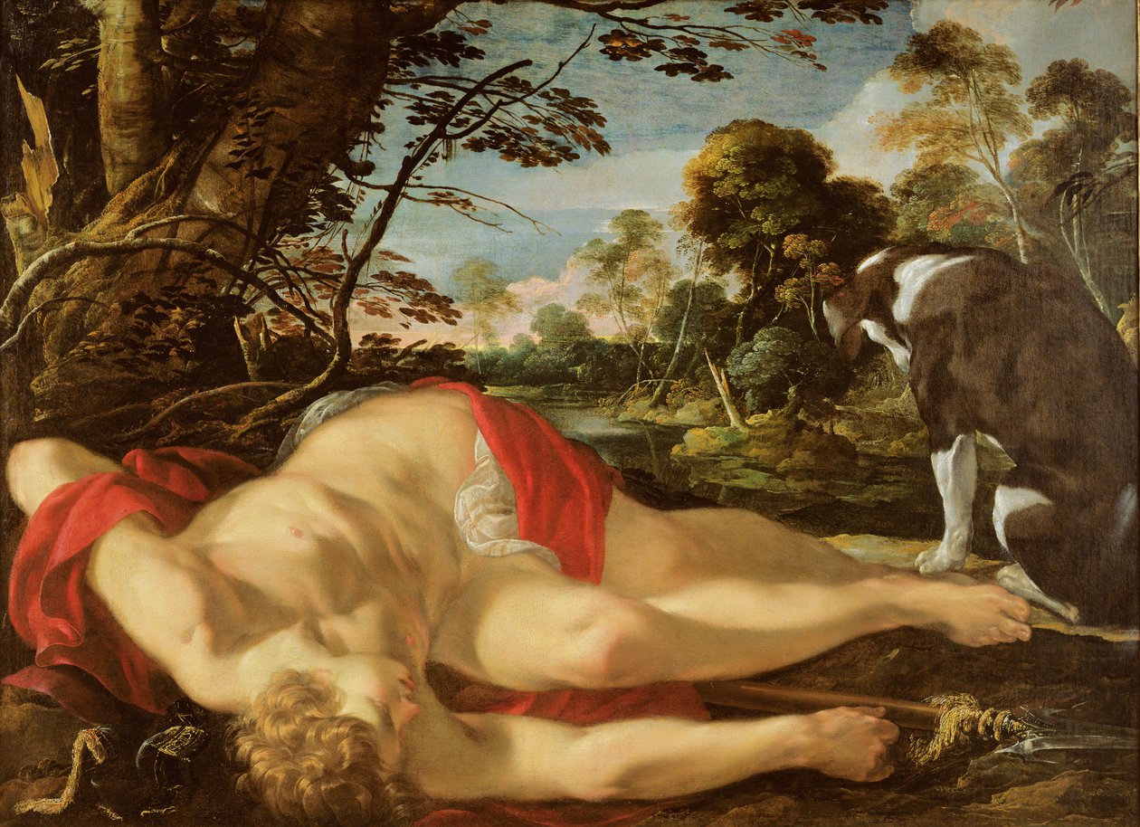 Mrtvý Adonis, kolem 1624-28 od Laurent de la Hyre