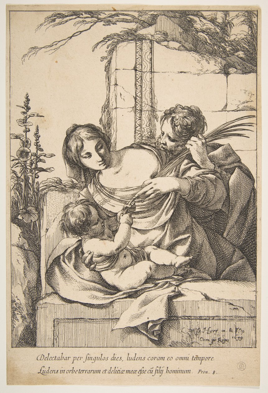 Svatá rodina s palmou, 1639. od Laurent de la Hyre