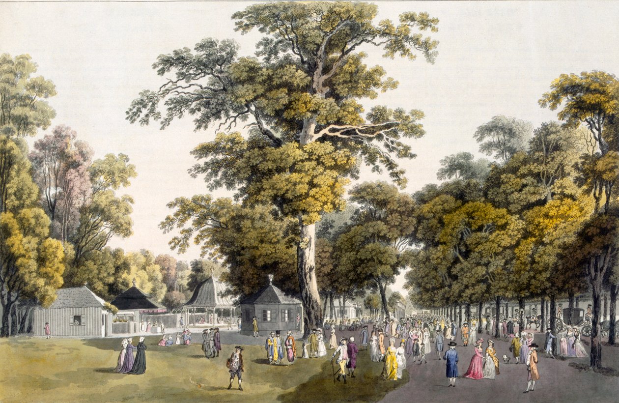 Kavárny na Grand Avenue v Prátru, Vídeň, 1798 od Laurenz Janscha