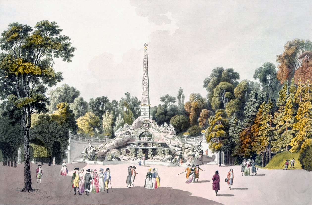Pohled do zahrady u zámku Schoenbrunn, Vídeň, 1790s od Laurenz Janscha