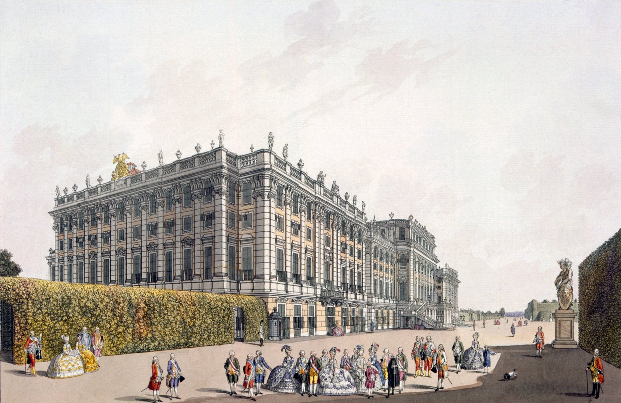 Pohled na palác Schoenbrunn, Vídeň, 1792 od Laurenz Janscha
