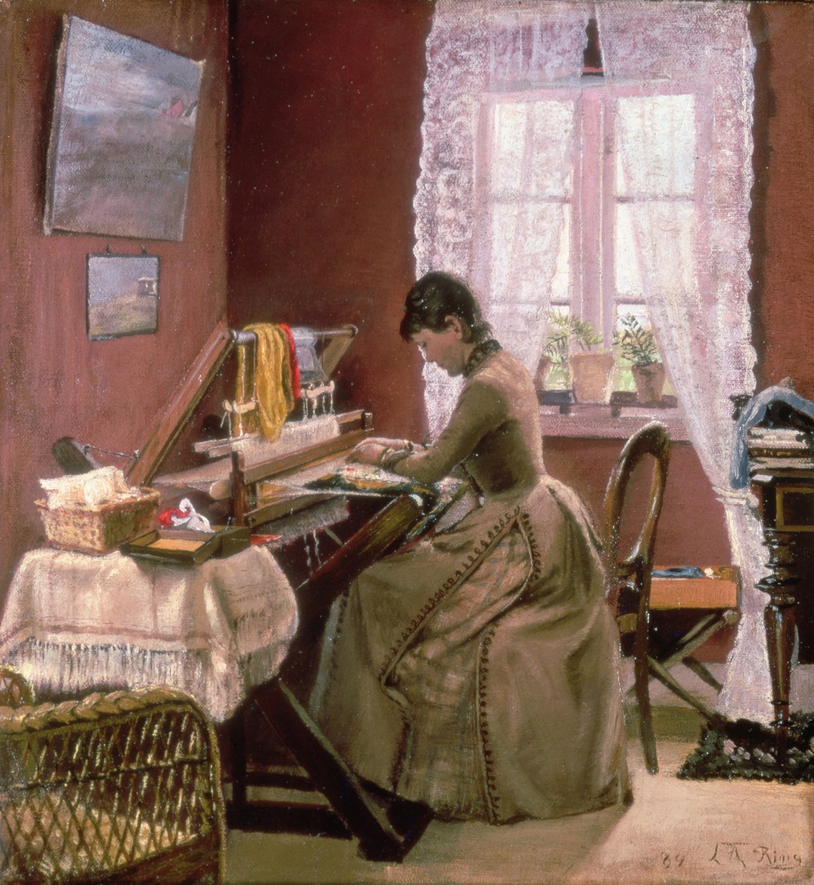 Johanne Wilde, umělcova manželka, u svého stavu od Laurits Andersen Ring