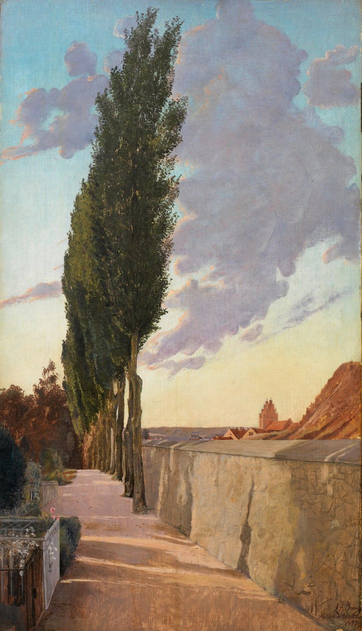 Krajina s topoly. Zářijový večer 1895. od Laurits Andersen Ring