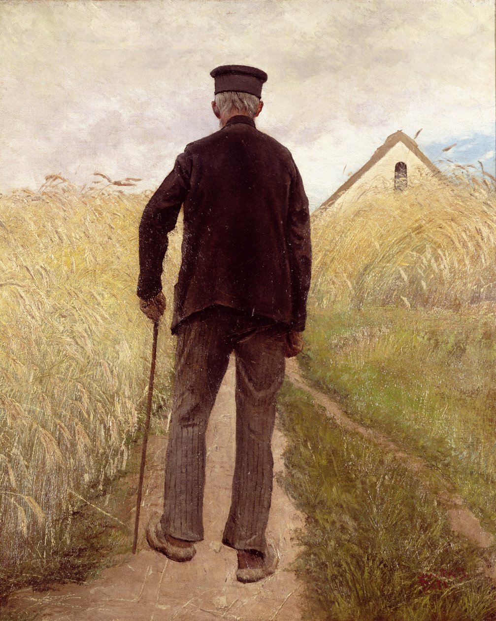 Starý muž v žitném poli od Laurits Andersen Ring