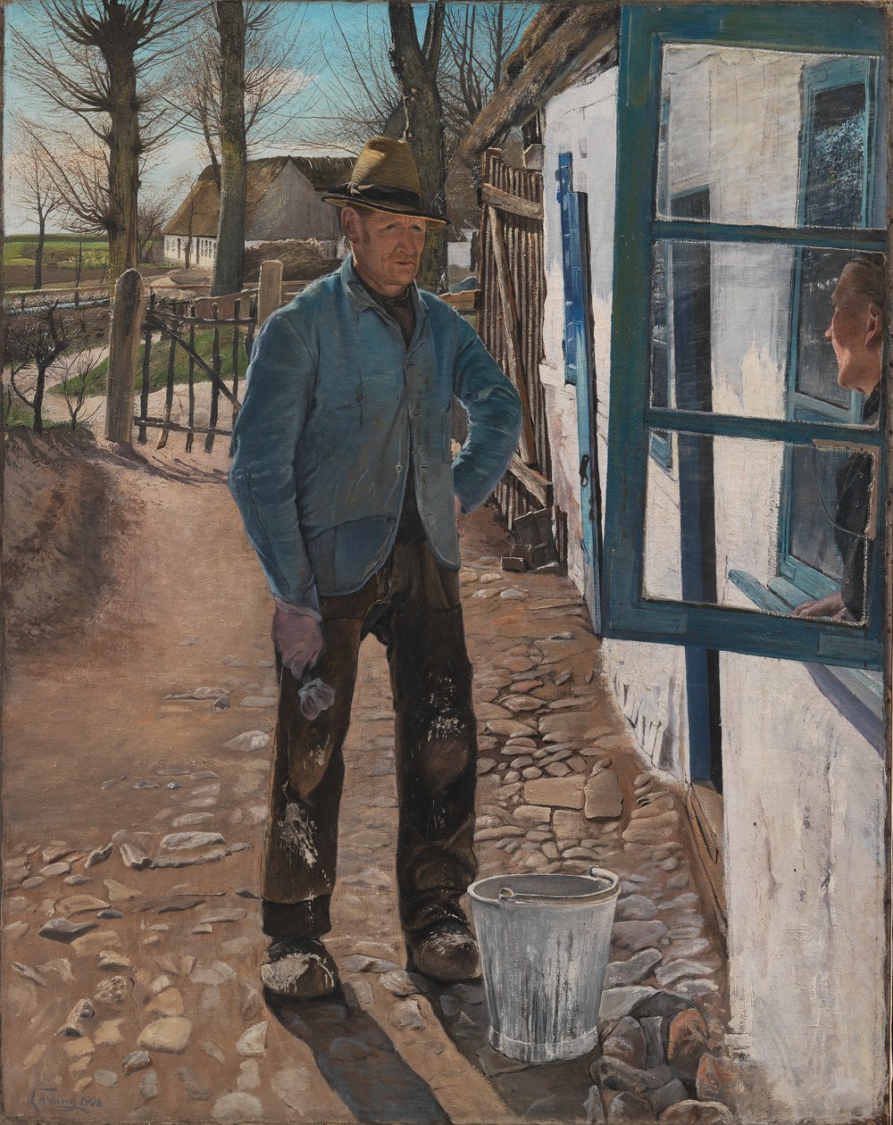 Vybílení starého domu, 1908 od Laurits Andersen Ring