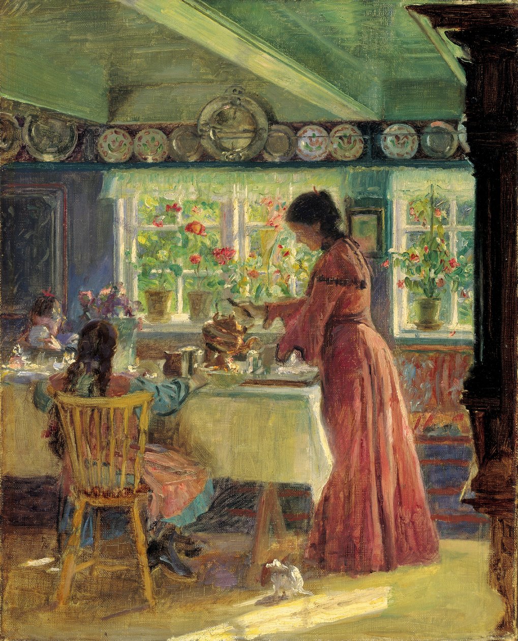 Nalévání ranní kávy od Laurits Regner Tuxen